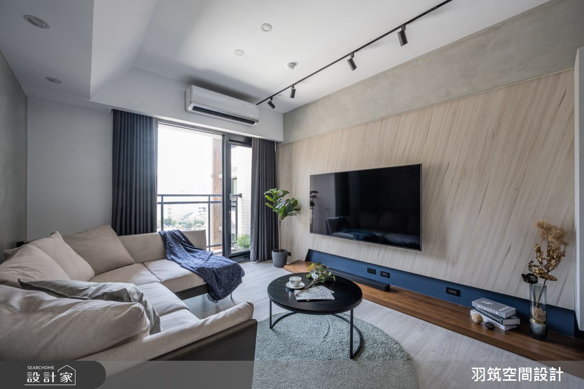 16坪新成屋(5年以下)＿混搭風客廳陽台案例圖片＿羽筑空間設計＿羽筑_25椰林賞之6