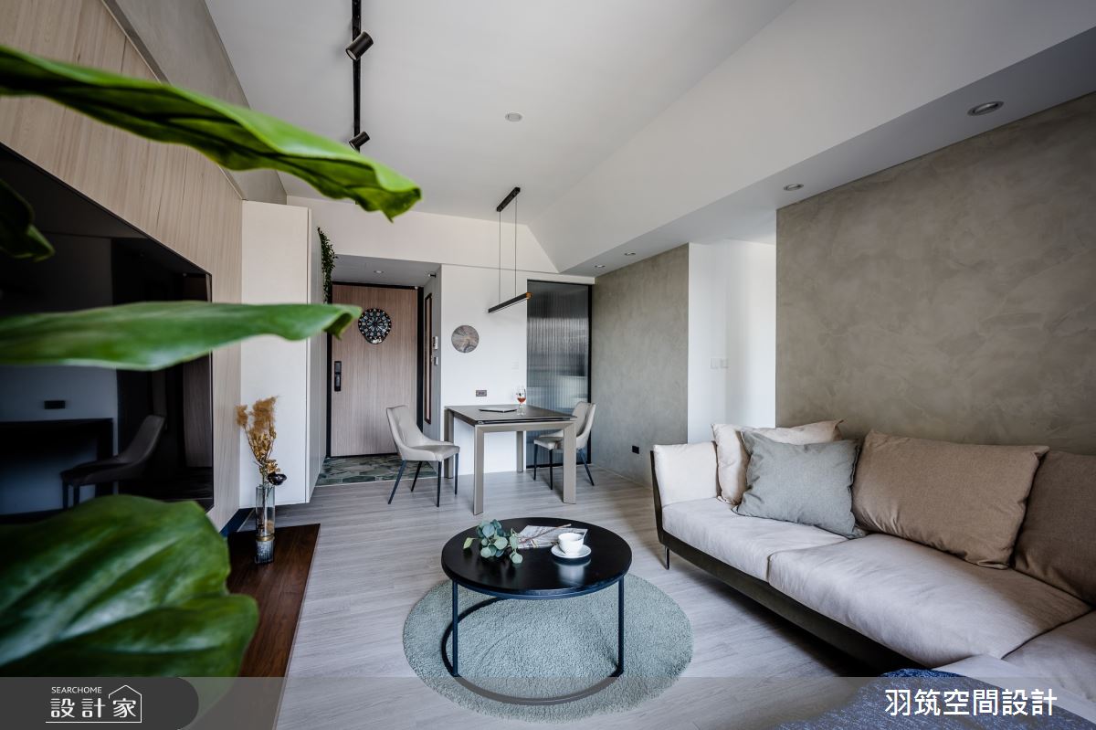 16坪新成屋(5年以下)＿混搭風玄關客廳餐廳案例圖片＿羽筑空間設計＿羽筑_25椰林賞之7