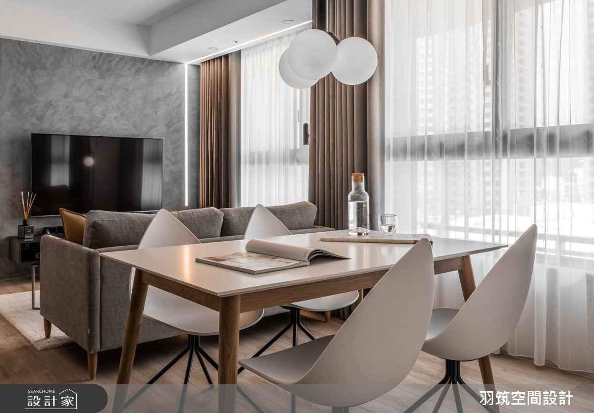 20坪預售屋＿現代風客廳餐廳案例圖片＿羽筑空間設計＿羽筑_26富春居之4