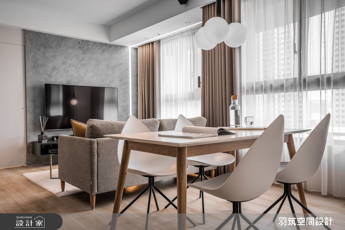 20坪預售屋＿現代風客廳餐廳案例圖片＿羽筑空間設計＿羽筑_26富春居之5