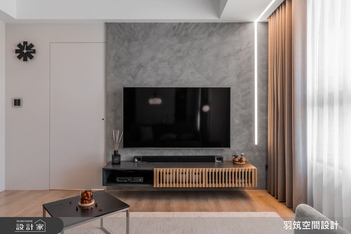 20坪預售屋＿現代風客廳案例圖片＿羽筑空間設計＿羽筑_26富春居之7
