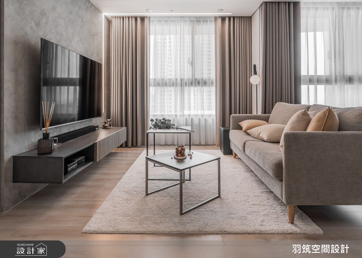 20坪預售屋＿現代風客廳案例圖片＿羽筑空間設計＿羽筑_26富春居之8