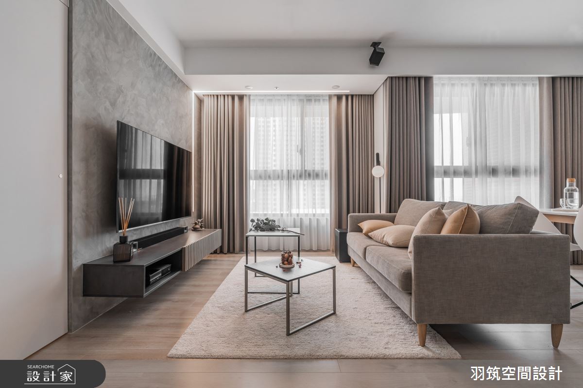 20坪預售屋＿現代風客廳案例圖片＿羽筑空間設計＿羽筑_26富春居之9