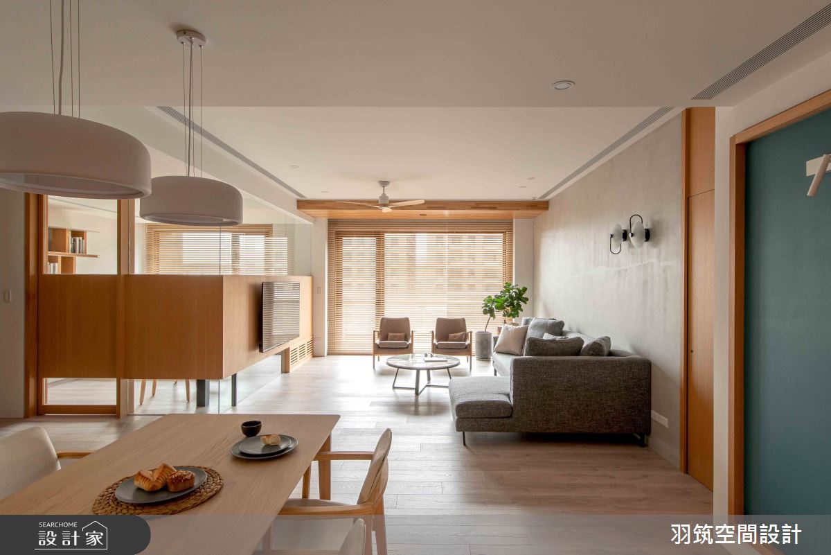 55坪新成屋(5年以下)＿日式無印風客廳餐廳案例圖片＿羽筑空間設計＿羽筑_31台北大之4