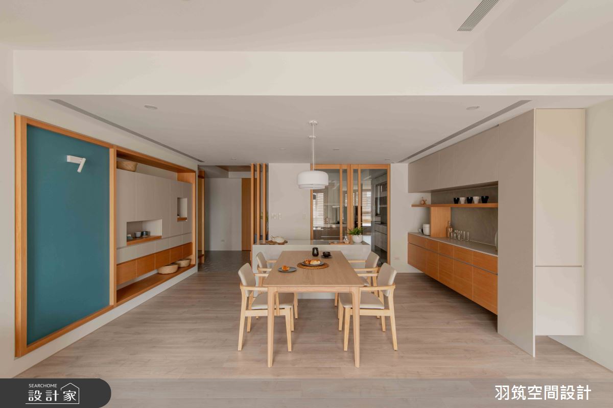 55坪新成屋(5年以下)＿日式無印風餐廳中島案例圖片＿羽筑空間設計＿羽筑_31台北大之5