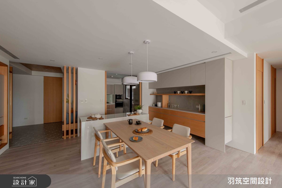 55坪新成屋(5年以下)＿日式無印風餐廳中島案例圖片＿羽筑空間設計＿羽筑_31台北大之6