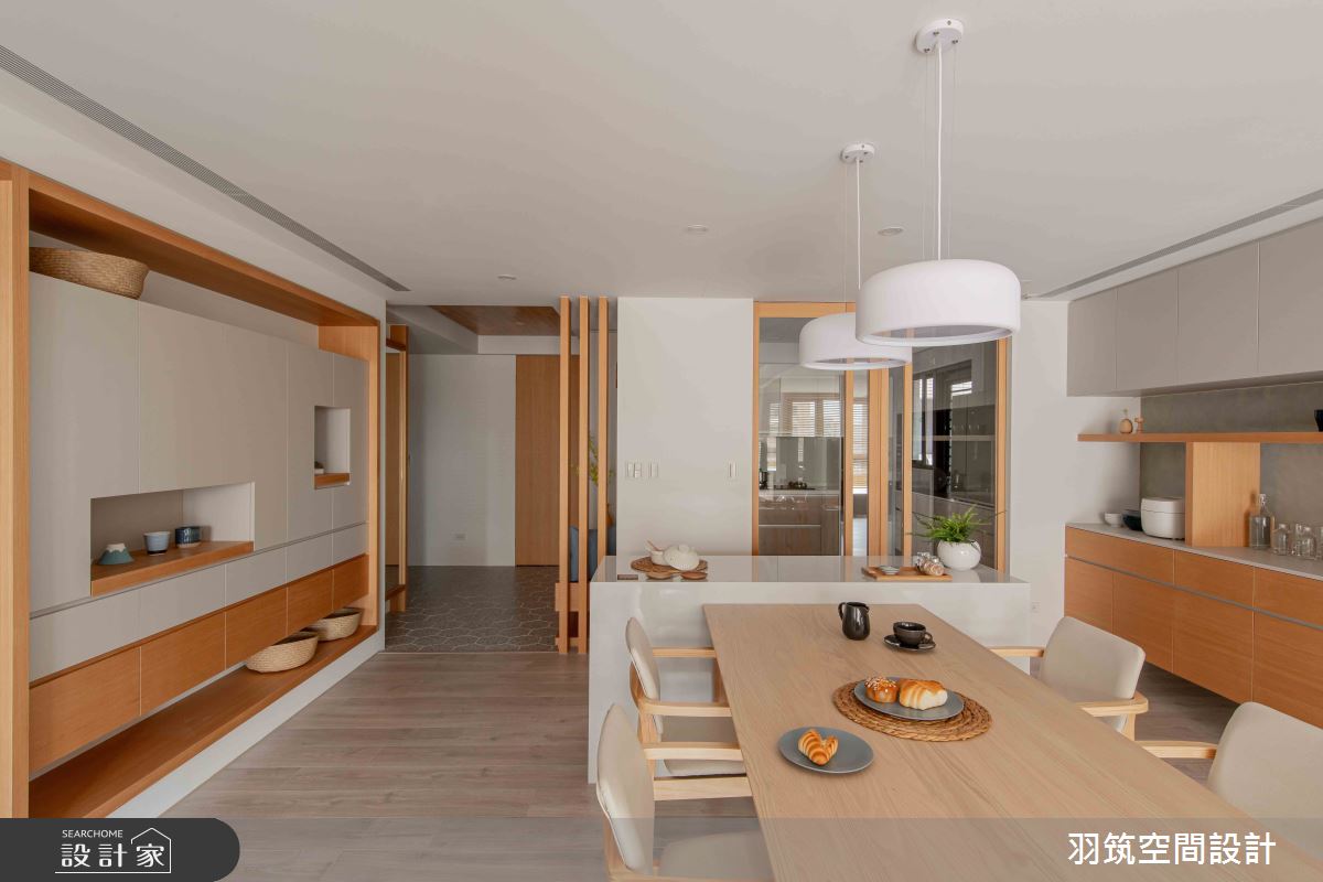 55坪新成屋(5年以下)＿日式無印風餐廳中島案例圖片＿羽筑空間設計＿羽筑_31台北大之7