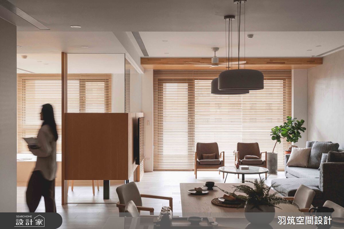 55坪新成屋(5年以下)＿日式無印風客廳案例圖片＿羽筑空間設計＿羽筑_31台北大之12