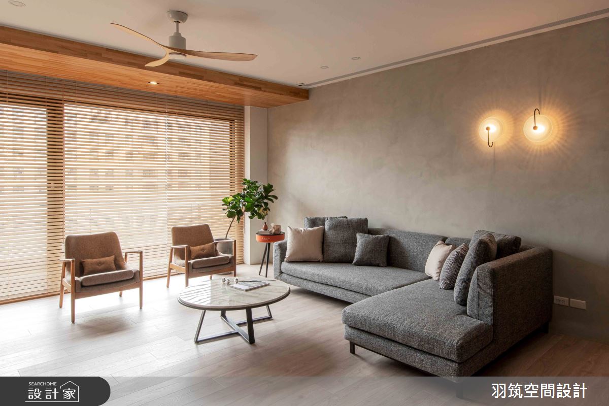 55坪新成屋(5年以下)＿日式無印風客廳案例圖片＿羽筑空間設計＿羽筑_31台北大之14