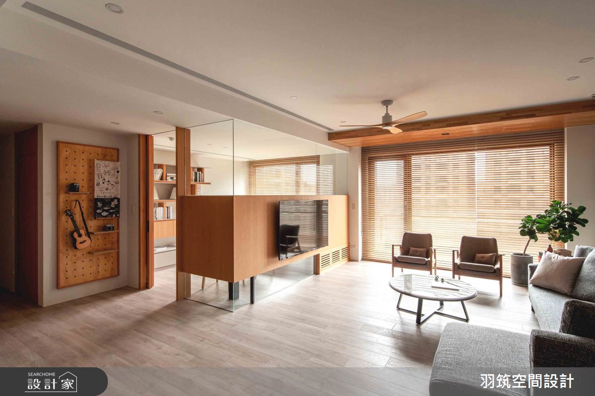 55坪新成屋(5年以下)＿日式無印風客廳案例圖片＿羽筑空間設計＿羽筑_31台北大之16