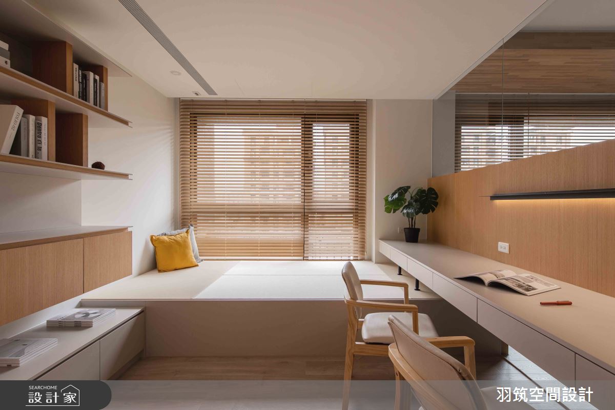 55坪新成屋(5年以下)＿日式無印風書房臥榻多功能室案例圖片＿羽筑空間設計＿羽筑_31台北大之3387