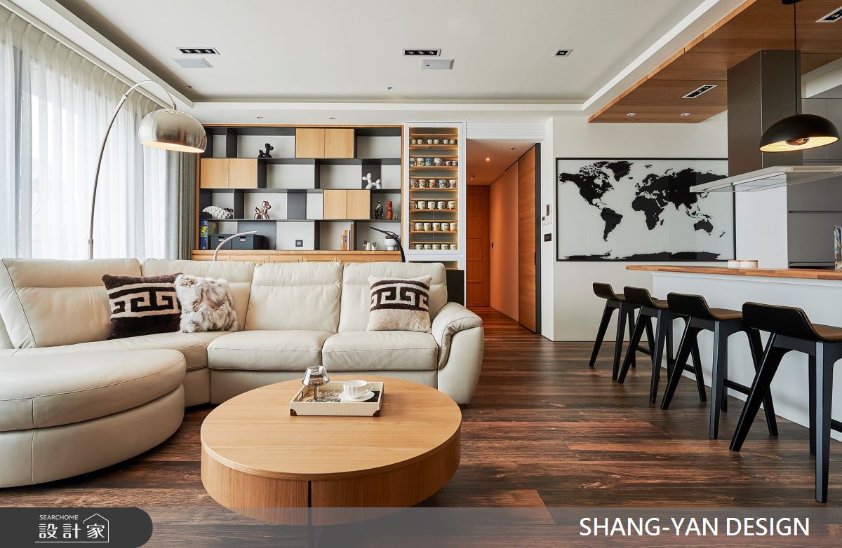 41坪新成屋(5年以下)＿北歐風客廳案例圖片＿上硯空間建築＿上硯_品味空間之5
