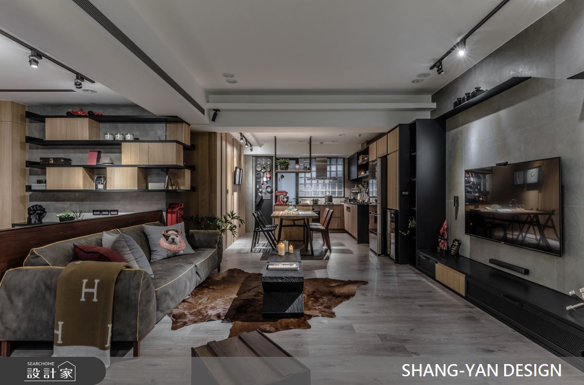 30坪新成屋(5年以下)＿工業風客廳案例圖片＿上硯空間建築＿上硯_醇沐軌跡之5