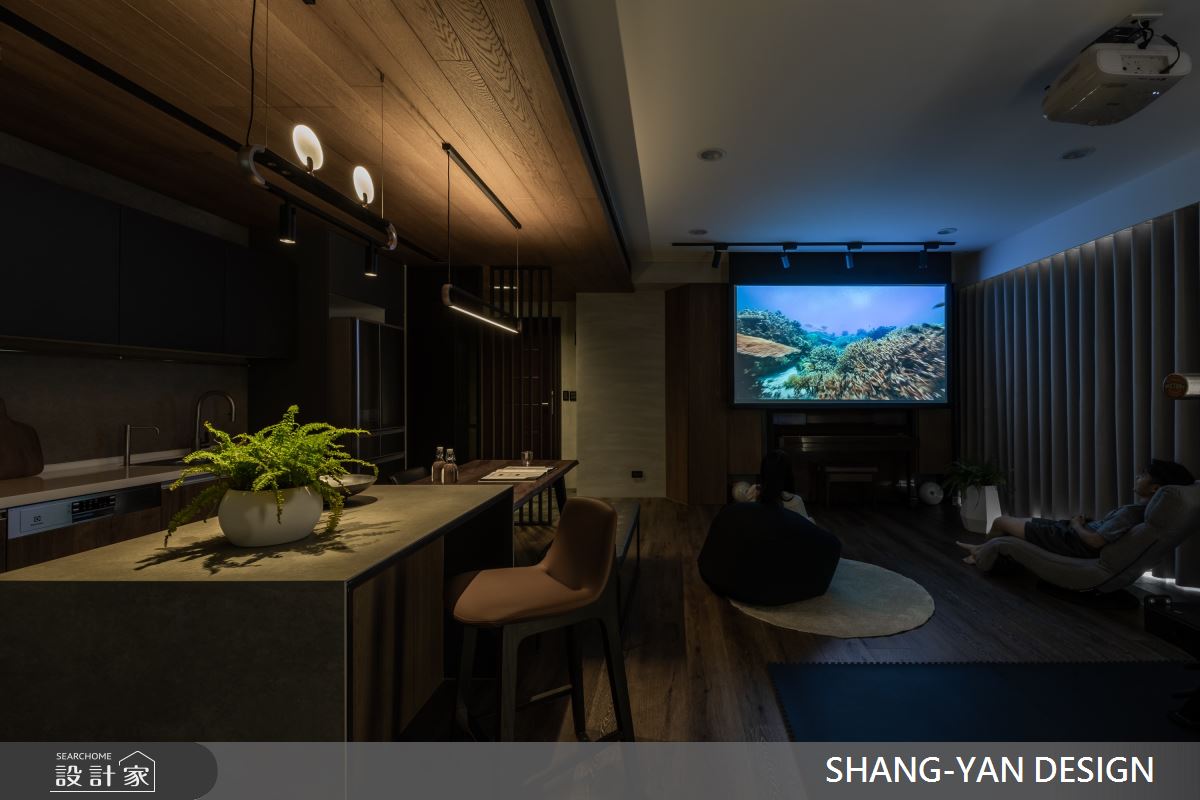 30坪新成屋(5年以下)＿現代風客廳餐廳廚房中島案例圖片＿上硯空間建築＿上硯_游心之所之15