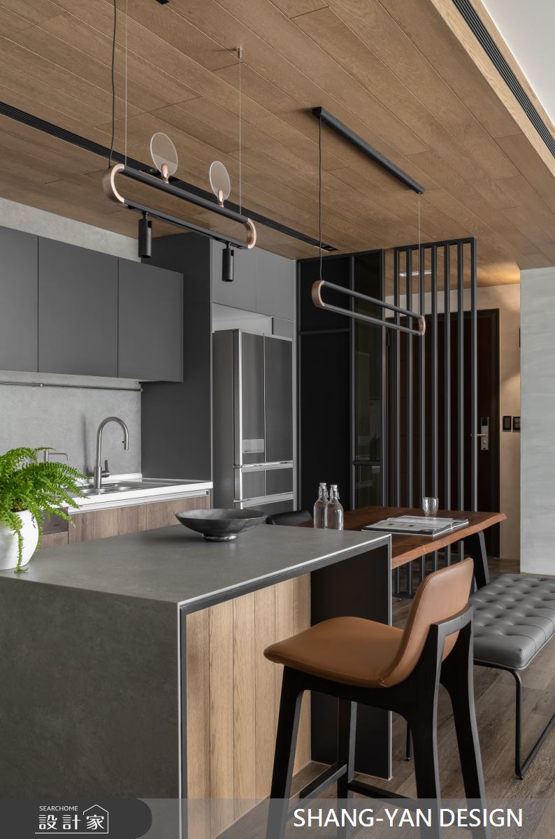30坪新成屋(5年以下)＿現代風餐廳廚房中島案例圖片＿上硯空間建築＿上硯_游心之所之14