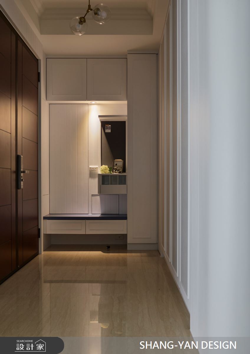 75坪新成屋(5年以下)＿現代風玄關案例圖片＿上硯空間建築＿上硯_美式x優雅之2