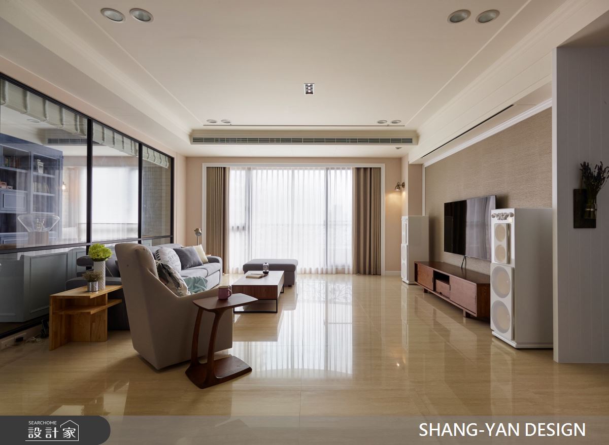 75坪新成屋(5年以下)＿現代風客廳案例圖片＿上硯空間建築＿上硯_美式x優雅之3