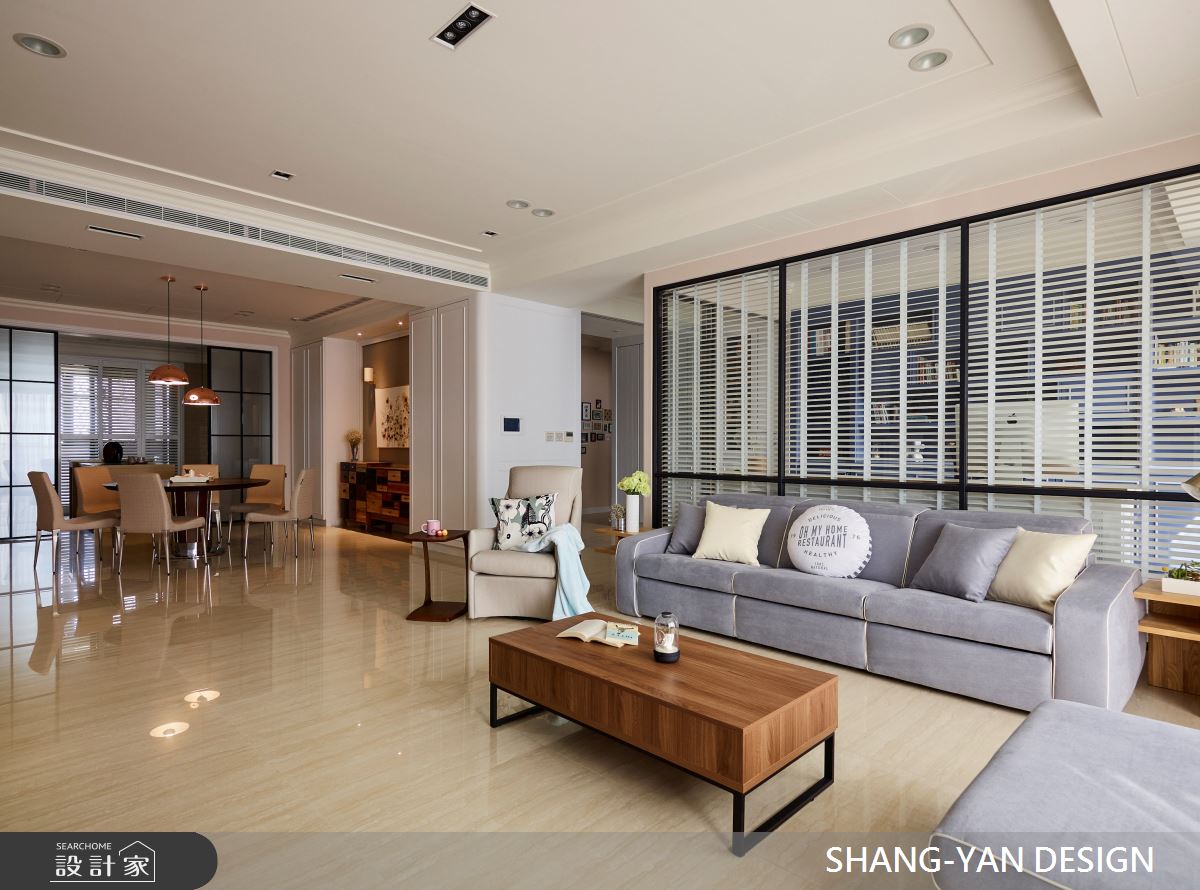 75坪新成屋(5年以下)＿現代風客廳餐廳案例圖片＿上硯空間建築＿上硯_美式x優雅之4