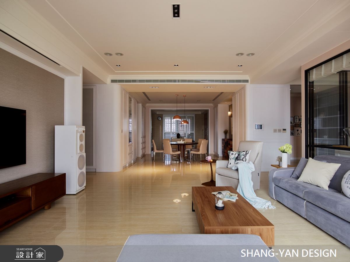 75坪新成屋(5年以下)＿現代風客廳餐廳案例圖片＿上硯空間建築＿上硯_美式x優雅之10