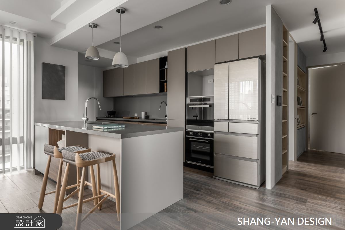 40坪新成屋(5年以下)＿現代日式風廚房中島案例圖片＿上硯空間建築＿上硯_悠境之11