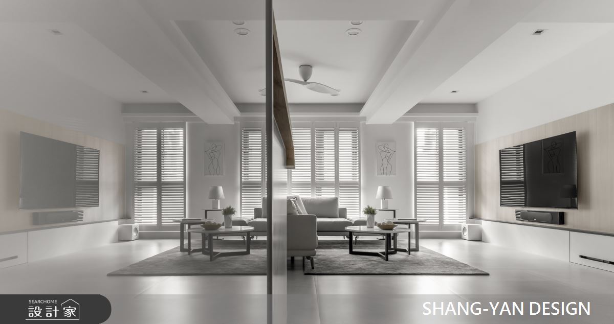 60坪老屋(16~30年)＿現代風客廳案例圖片＿上硯空間建築＿上硯_獨特純淨之2