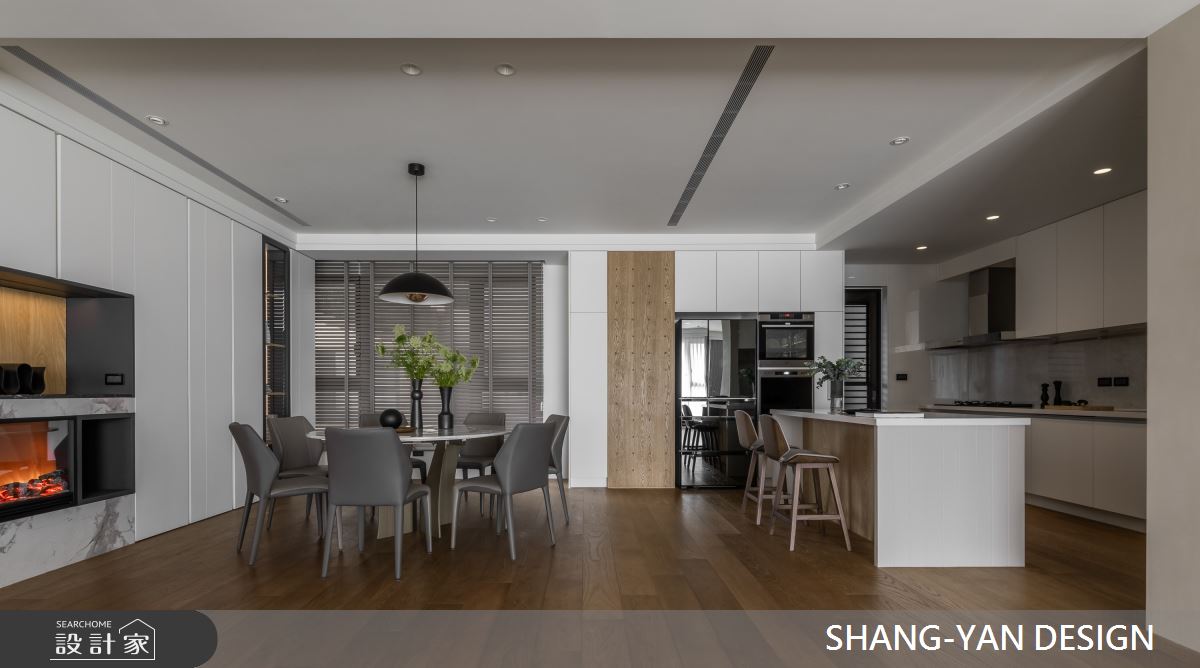 75坪毛胚屋＿現代風餐廳廚房中島案例圖片＿上硯空間建築＿上硯_心之居所之12