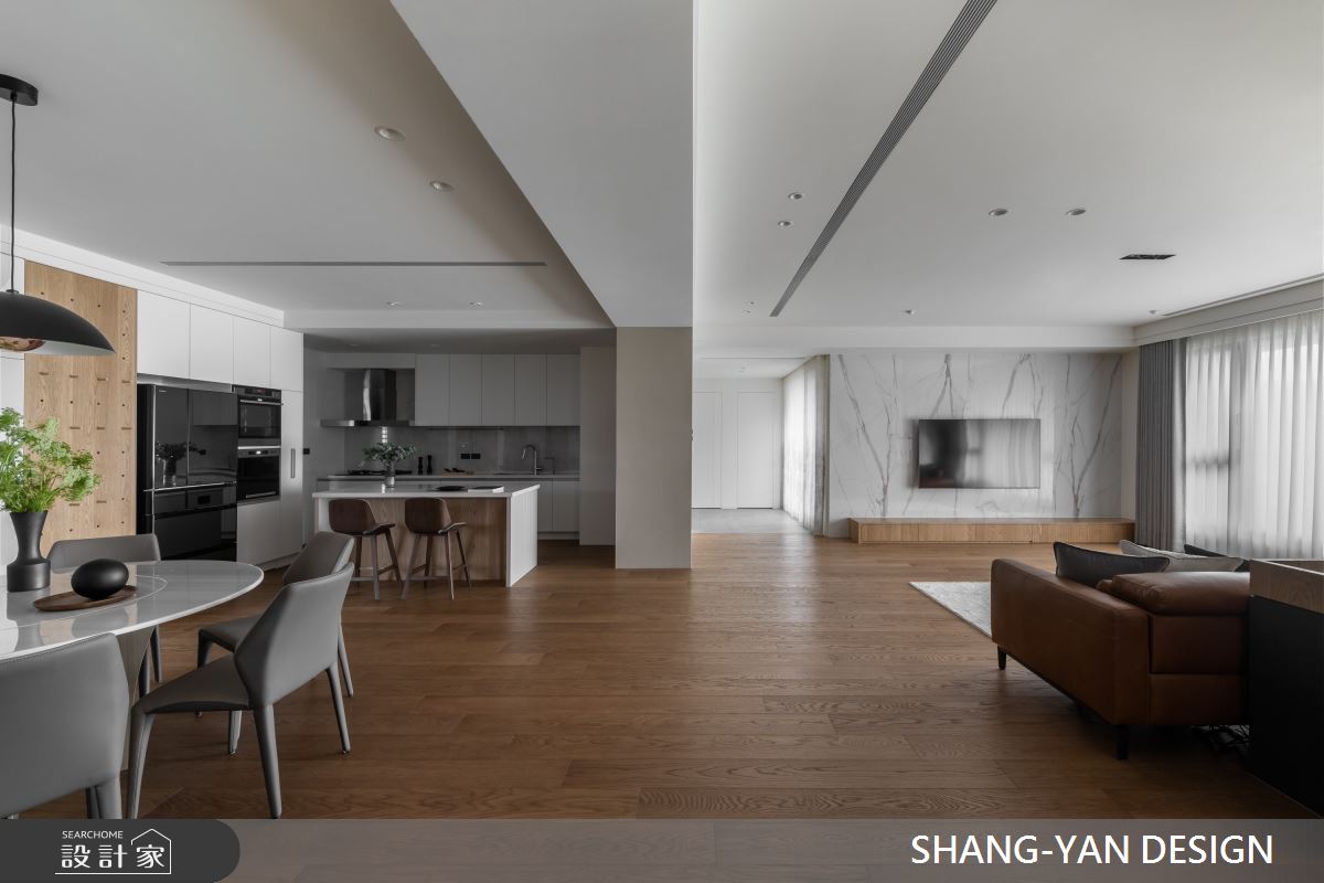 75坪毛胚屋＿現代風客廳餐廳廚房中島案例圖片＿上硯空間建築＿上硯_心之居所之1