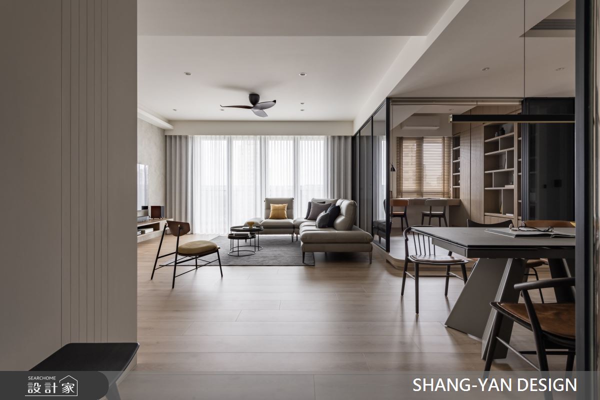 55坪新成屋(5年以下)＿現代風客廳餐廳書房案例圖片＿上硯空間建築＿上硯_映像之4