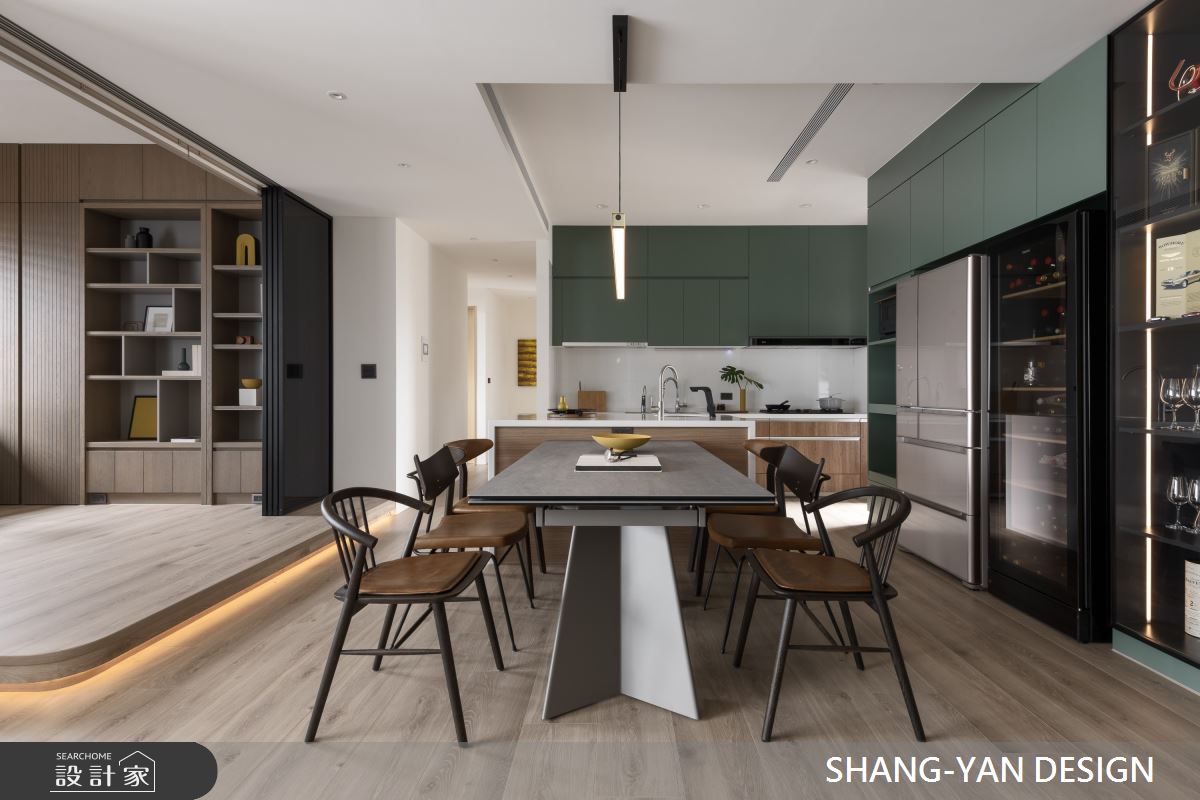 55坪新成屋(5年以下)＿現代風餐廳廚房書房中島案例圖片＿上硯空間建築＿上硯_映像之14