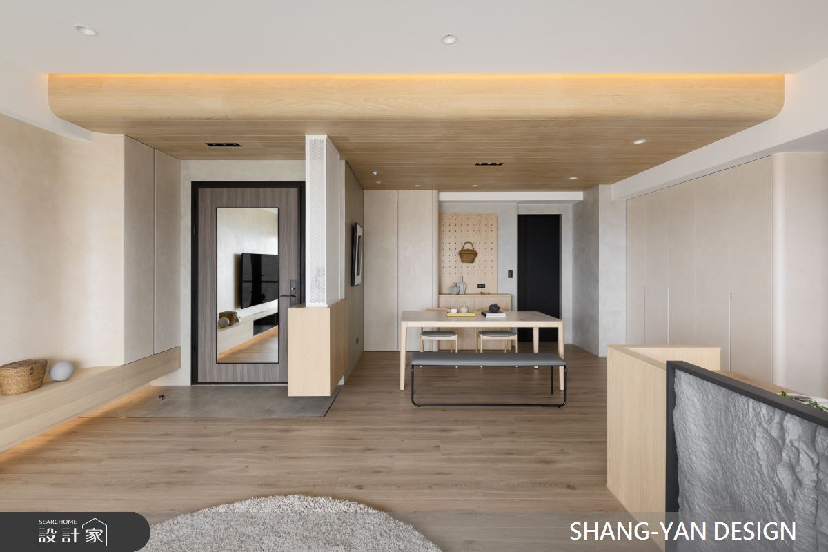 40坪新成屋(5年以下)＿現代風客廳餐廳書房案例圖片＿上硯空間建築＿上硯_暖暖之1