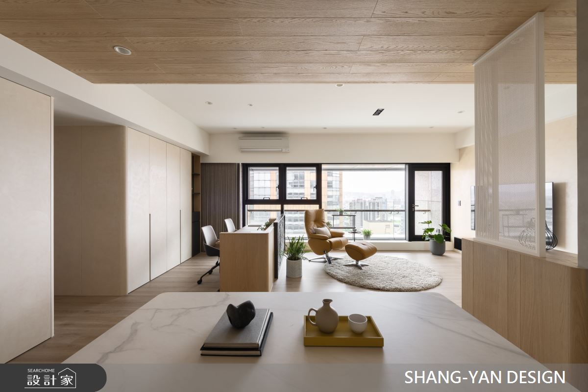 40坪新成屋(5年以下)＿現代風客廳餐廳書房案例圖片＿上硯空間建築＿上硯_暖暖之13