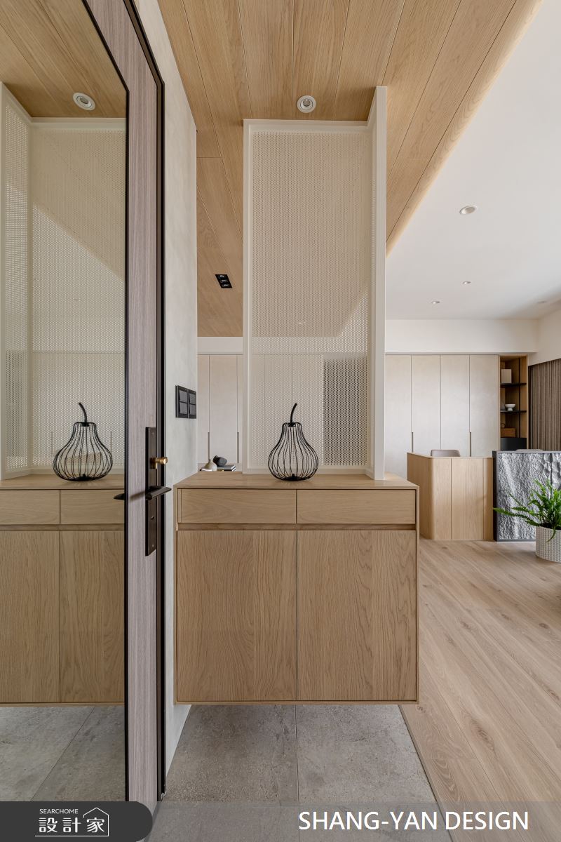 40坪新成屋(5年以下)＿現代風玄關案例圖片＿上硯空間建築＿上硯_暖暖之3
