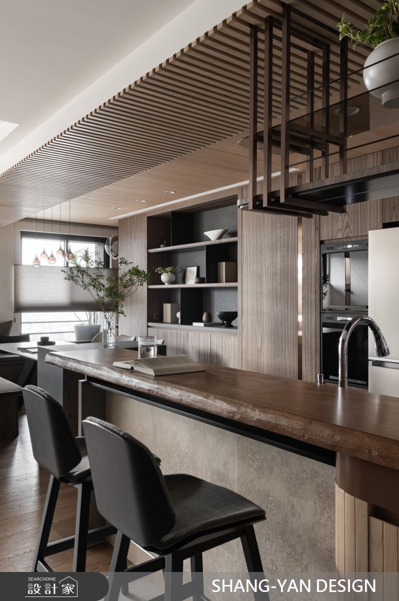 55坪毛胚屋＿現代風餐廳吧檯中島案例圖片＿上硯空間建築＿上硯_極致之2