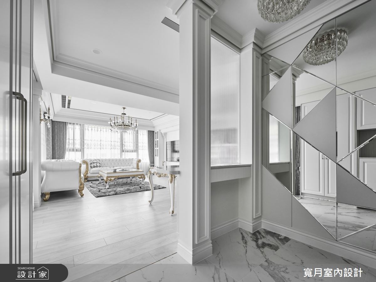 33坪新成屋(5年以下)＿混搭風玄關客廳案例圖片＿寬月室內裝修設計股份有限公司＿寬月_6｜典雅·柔暄·輝映之1