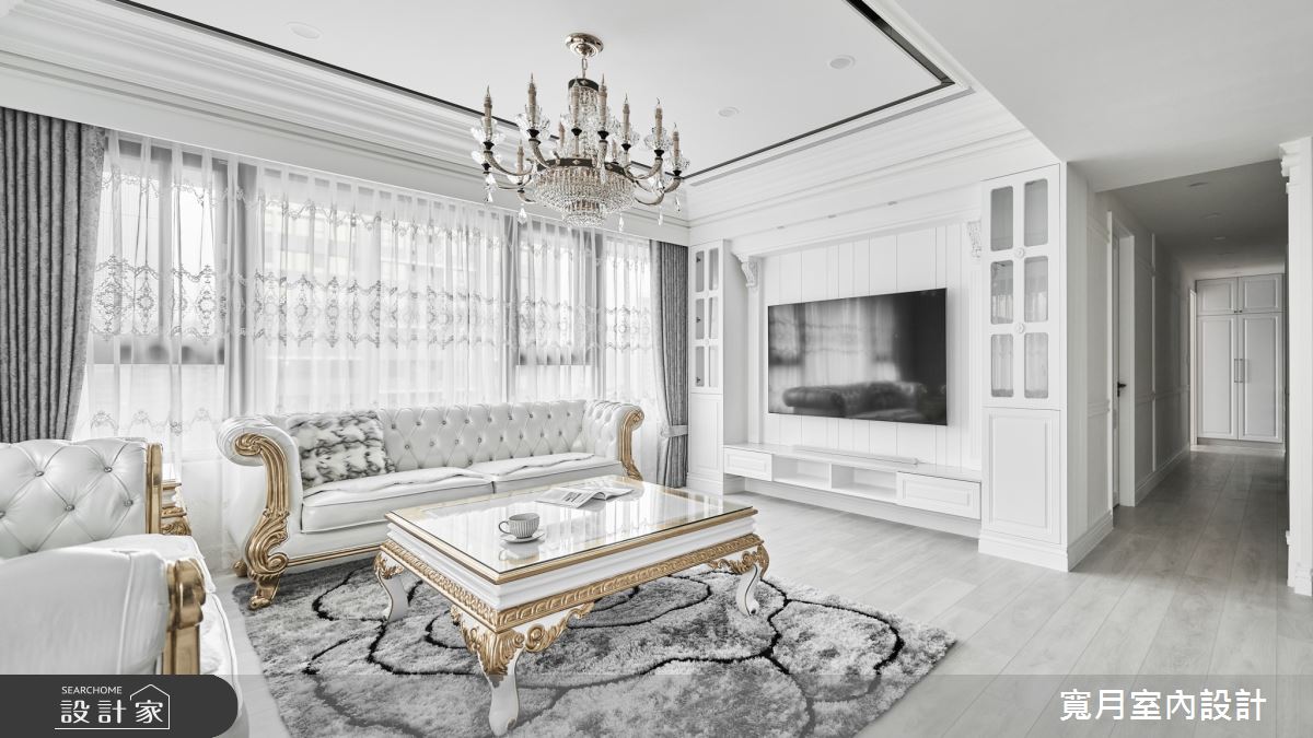 33坪新成屋(5年以下)＿混搭風客廳案例圖片＿寬月室內裝修設計股份有限公司＿寬月_6｜典雅·柔暄·輝映之3