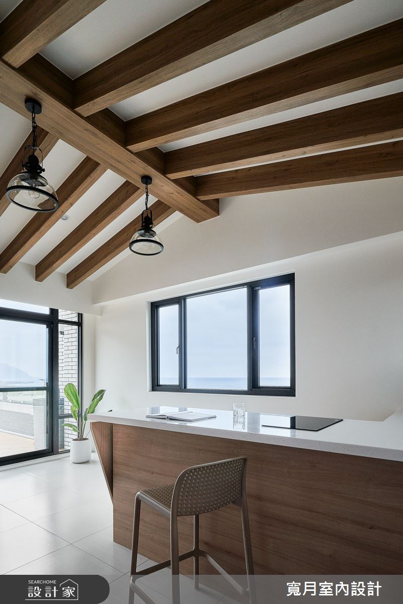 50坪新成屋(5年以下)＿混搭風餐廳吧檯中島案例圖片＿寬月室內裝修設計股份有限公司＿寬月_13｜清逸·海寧·愜意之15