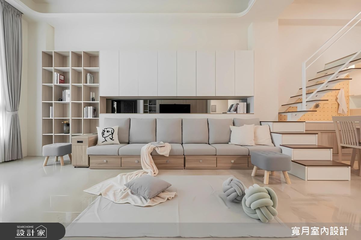 40坪新成屋(5年以下)＿北歐風客廳樓梯案例圖片＿寬月室內裝修設計股份有限公司＿寬月_18｜漫漫之1