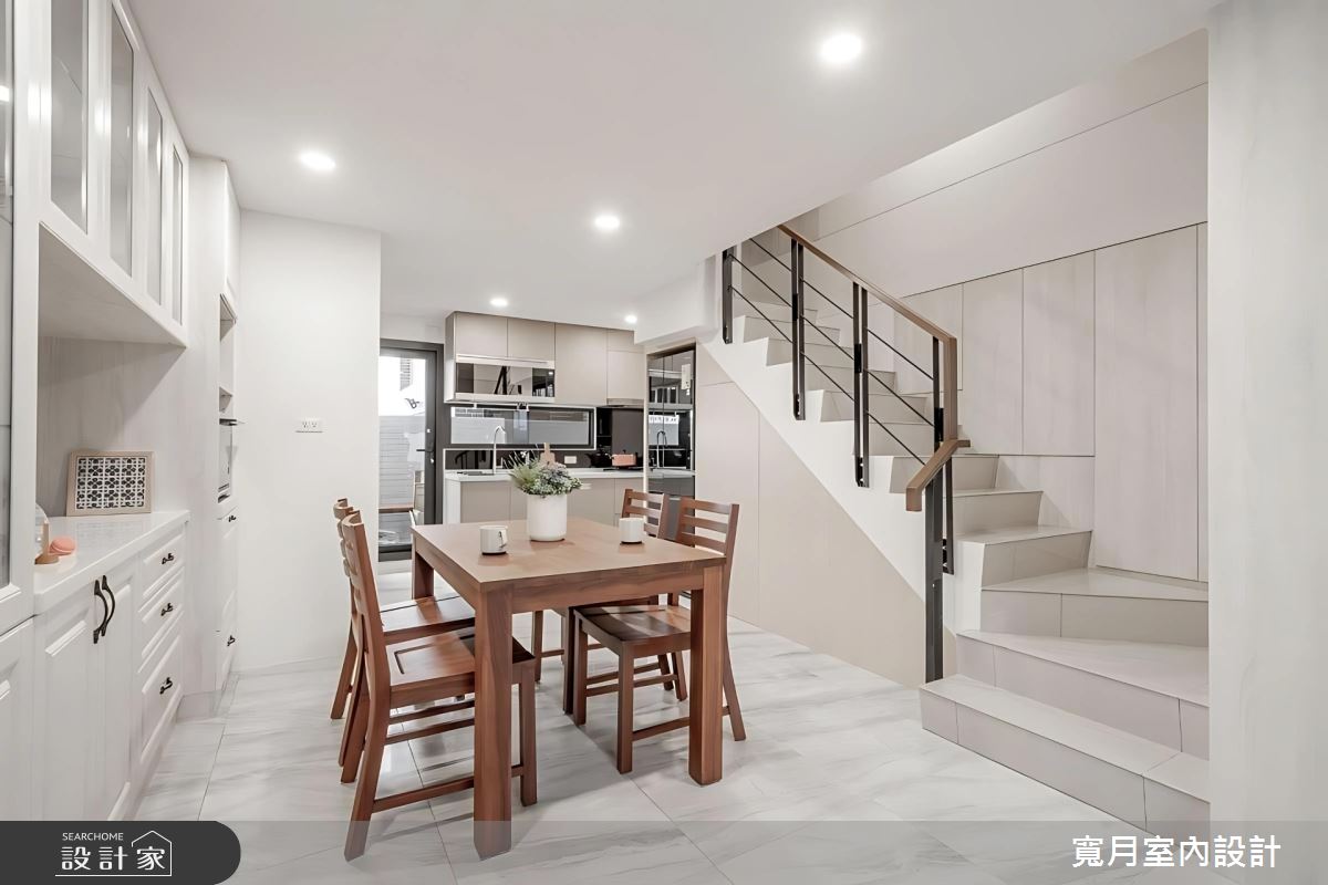 42坪新成屋(5年以下)＿美式風餐廳廚房樓梯案例圖片＿寬月室內裝修設計股份有限公司＿寬月_21｜鄉居之10
