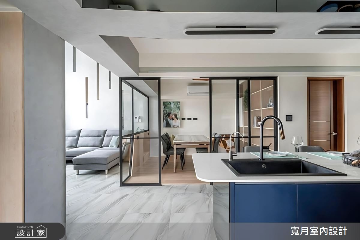 52坪預售屋＿現代風客廳餐廳中島案例圖片＿寬月室內裝修設計股份有限公司＿寬月_22｜沐光之10