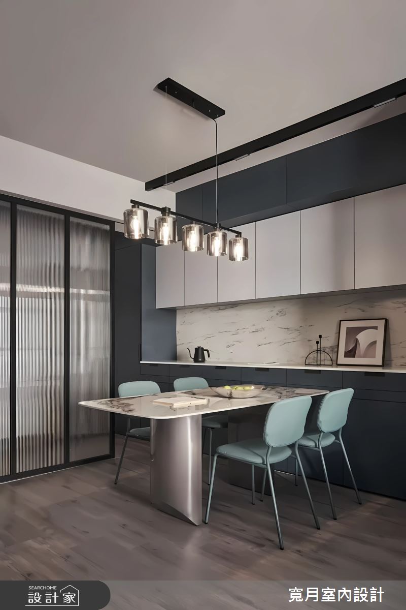 26坪老屋(16~30年)＿現代風餐廳案例圖片＿寬月室內裝修設計股份有限公司＿寬月_1｜薄暮藍・靜謐・智能宅之4