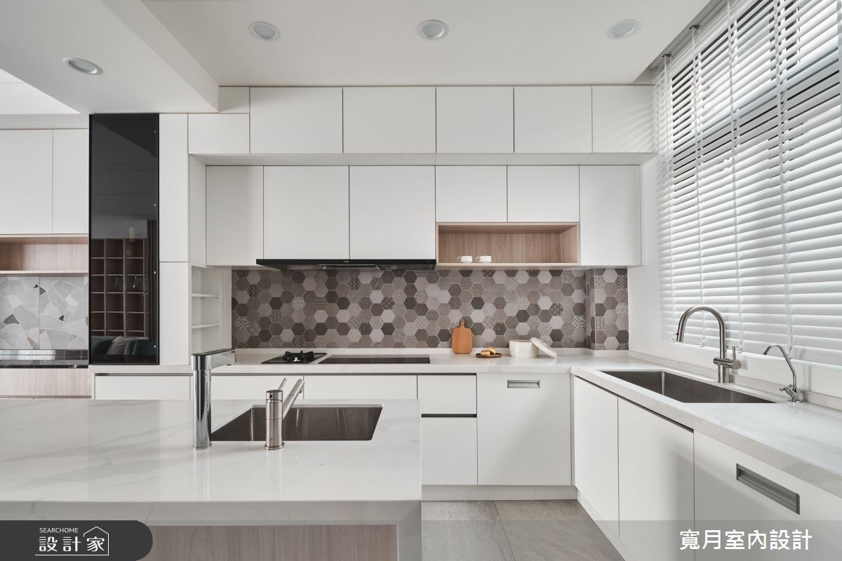 380坪新成屋(5年以下)＿現代風廚房中島案例圖片＿寬月室內裝修設計股份有限公司＿寬月_23｜溫潤・曦然・悠悠之5