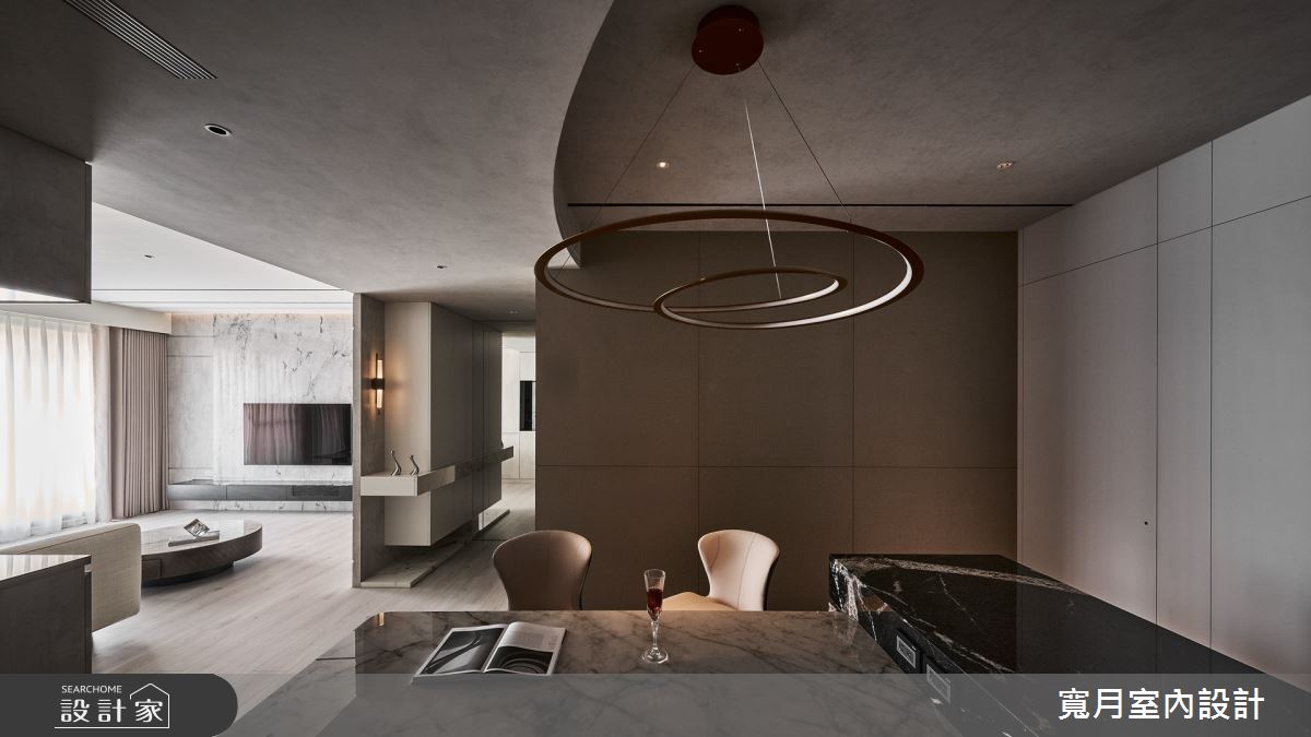 35坪中古屋(5~15年)＿現代奢華風客廳餐廳案例圖片＿寬月室內裝修設計股份有限公司＿寬月_26｜沈穩・雅逸・醇厚之2