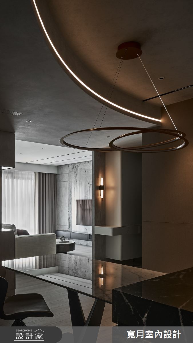 35坪中古屋(5~15年)＿現代奢華風客廳餐廳案例圖片＿寬月室內裝修設計股份有限公司＿寬月_26｜沈穩・雅逸・醇厚之20