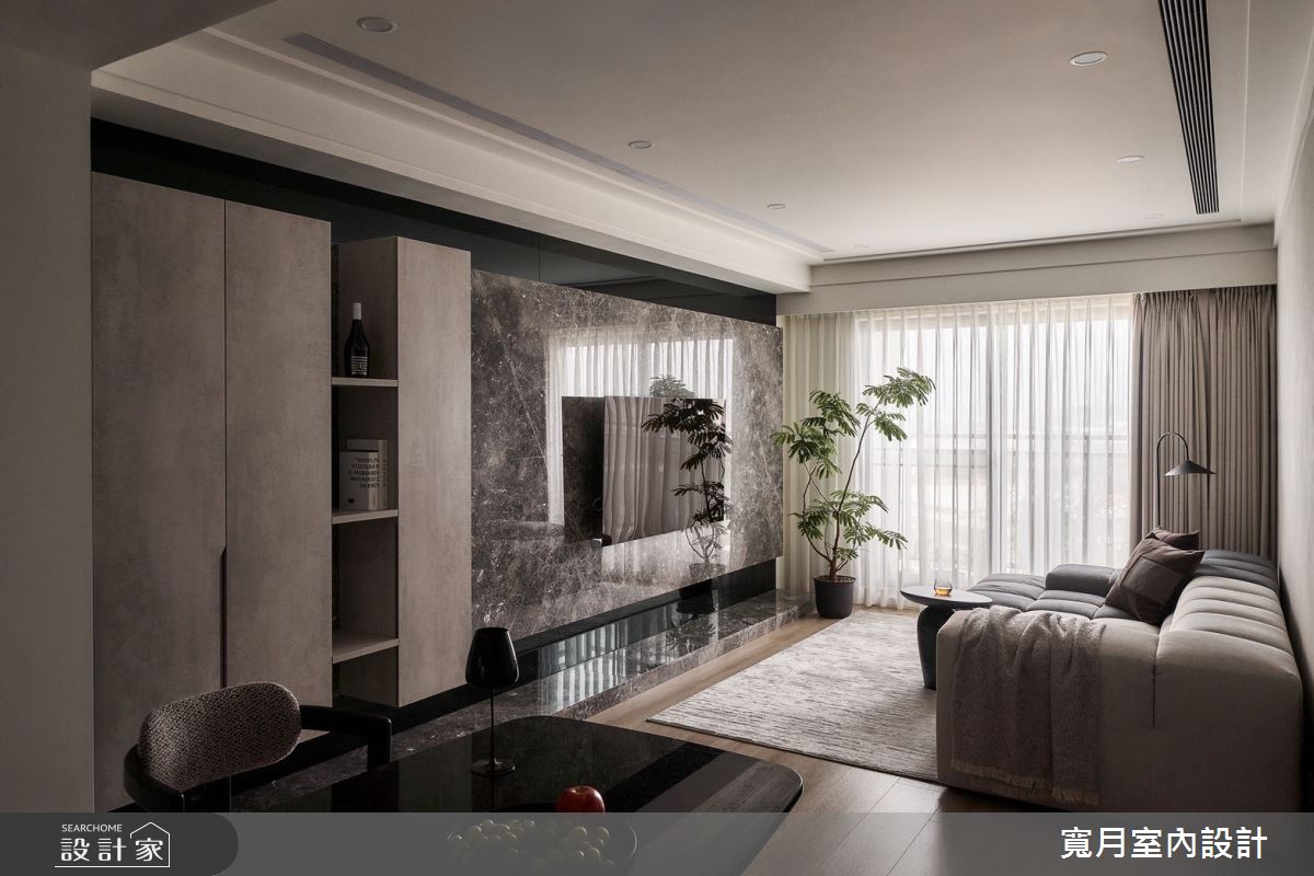 28坪新成屋(5年以下)＿混搭風客廳案例圖片＿寬月室內裝修設計股份有限公司＿寬月_33｜晨灰・映景・自在之5