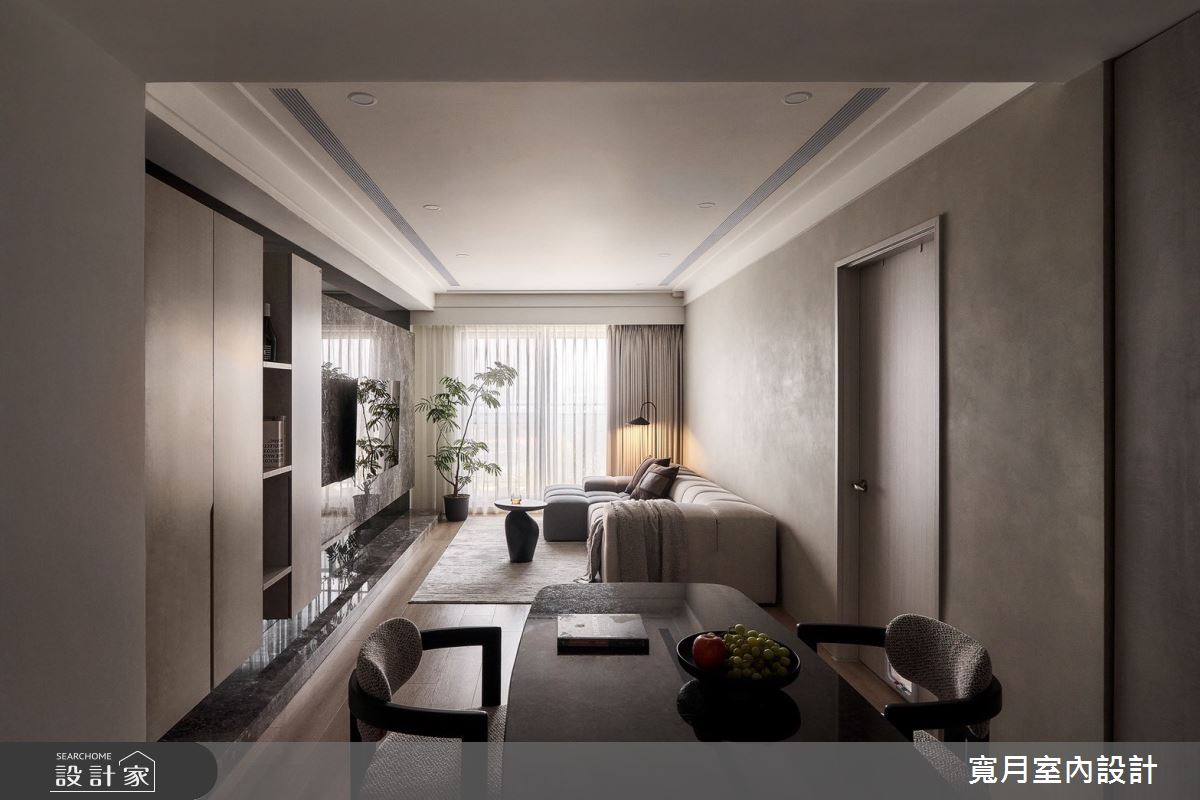 28坪新成屋(5年以下)＿混搭風客廳餐廳案例圖片＿寬月室內裝修設計股份有限公司＿寬月_33｜晨灰・映景・自在之1