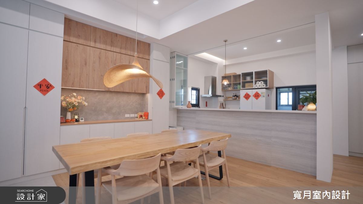 60坪新成屋(5年以下)＿輕日式風餐廳廚房案例圖片＿寬月室內裝修設計股份有限公司＿寬月_木質調日式侘寂宅之4