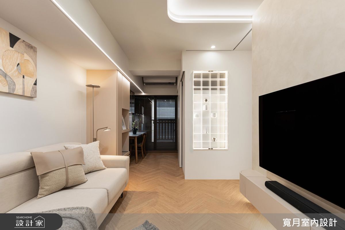 13坪新成屋(5年以下)＿奶茶風客廳書房案例圖片＿寬月室內裝修設計股份有限公司＿寬月_34｜沐光・映白・寧謐之6