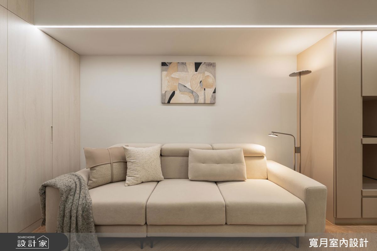13坪新成屋(5年以下)＿奶茶風客廳案例圖片＿寬月室內裝修設計股份有限公司＿寬月_34｜沐光・映白・寧謐之9