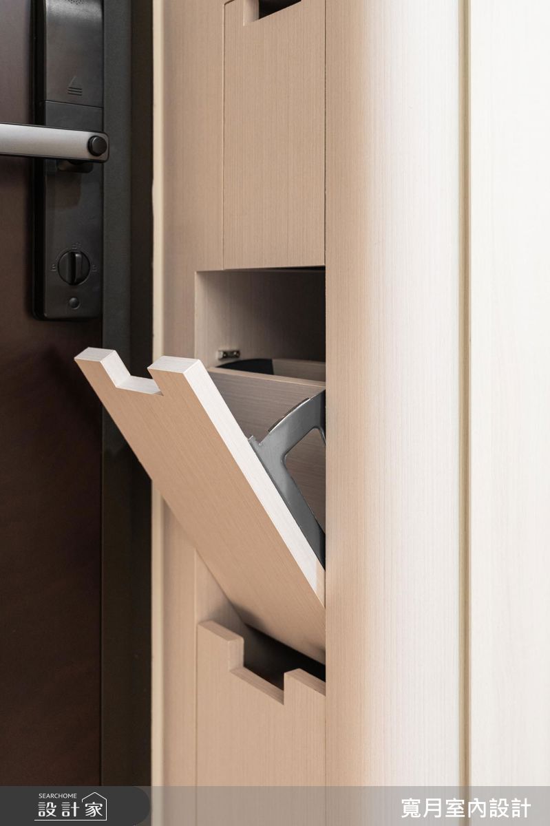 13坪新成屋(5年以下)＿奶茶風玄關案例圖片＿寬月室內裝修設計股份有限公司＿寬月_34｜沐光・映白・寧謐之3