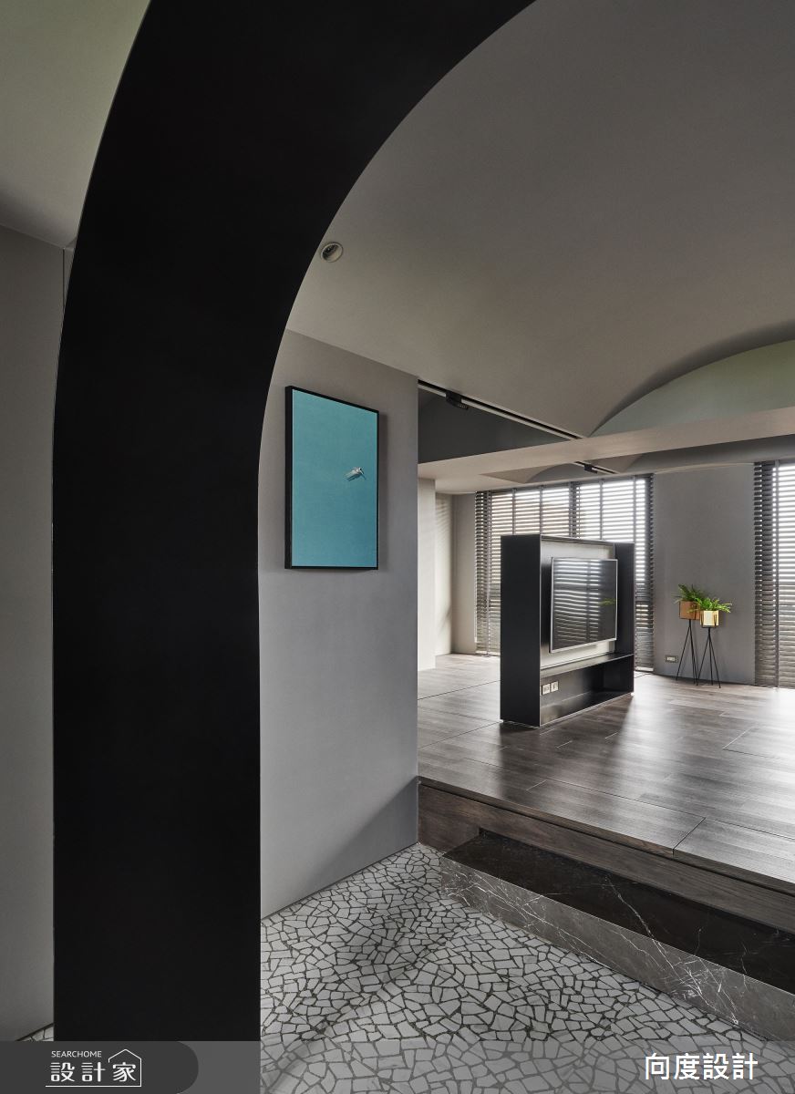 14坪新成屋(5年以下)＿現代風玄關客廳案例圖片＿向度設計＿向度_頭層之間之3